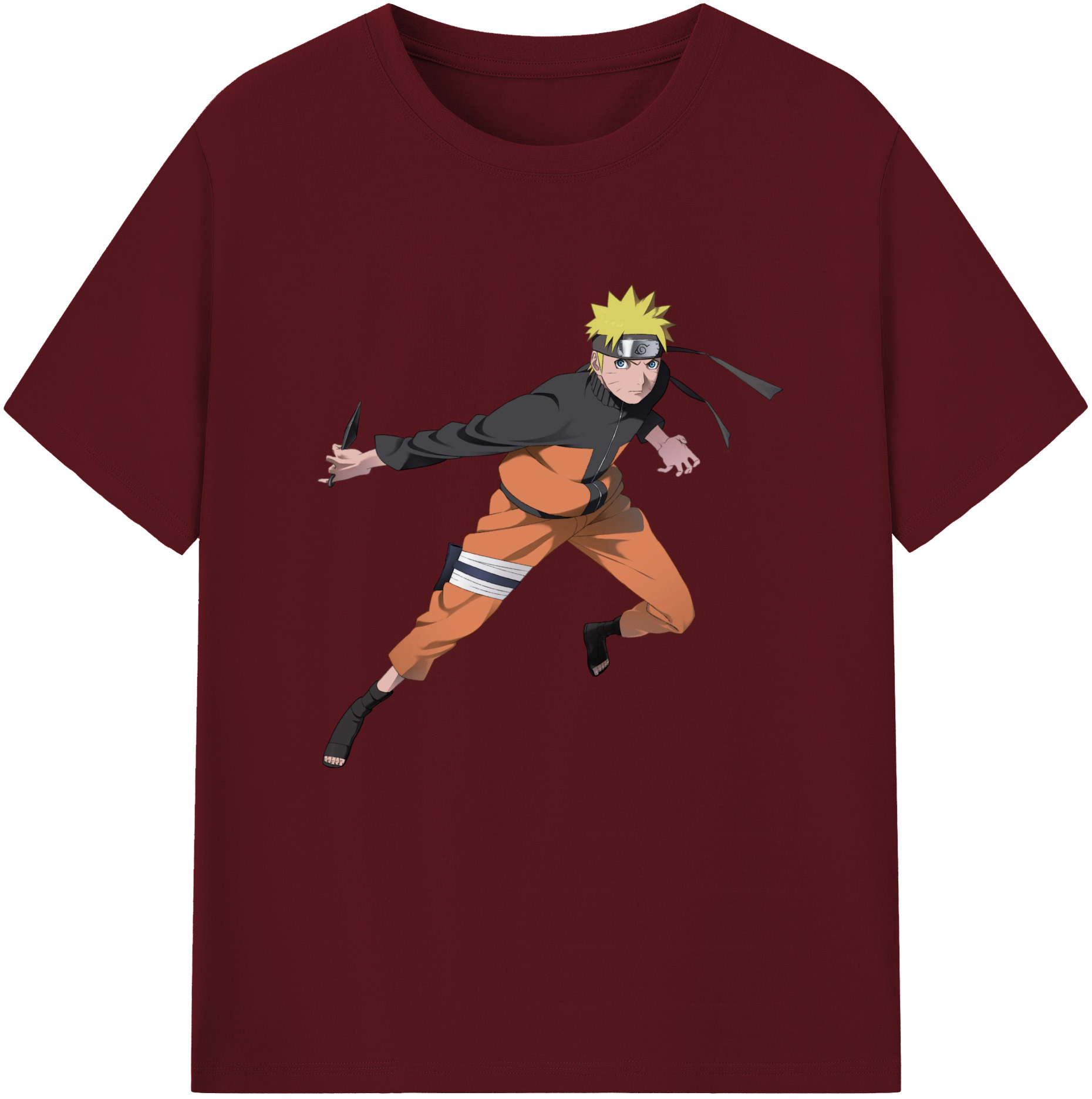 （画像用） NARUTO -ナルト- うずまき ナルト Uzumaki Naruto 綿100％半袖Tシャツ（フロントプリント）